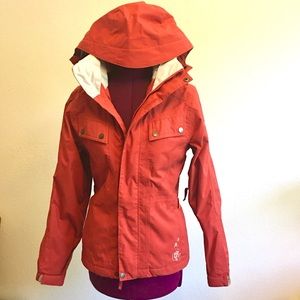Burton rust red ski snowboard snow jacket size xs